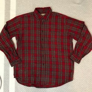 L.L Bean Scotch Plaid Flannel size Large